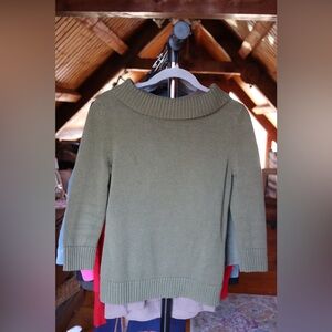 Talbots Olive Cowl Neck Sweater